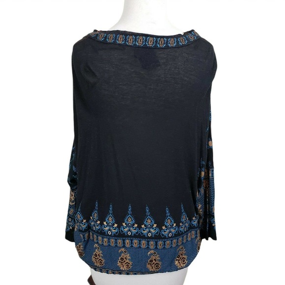Free People Medallion Printed Top Linen Blend  XS - Picture 3 of 10